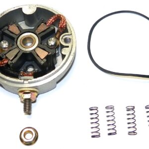 A motor and springs are shown on the table.