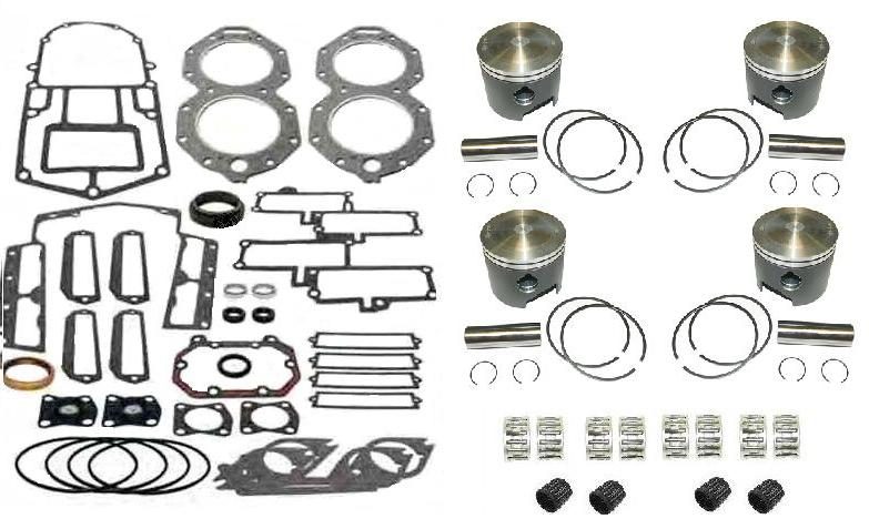 A set of pistons, rings and gaskets for the engine.