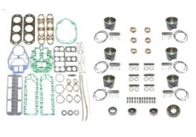 A large assortment of parts for the engine.