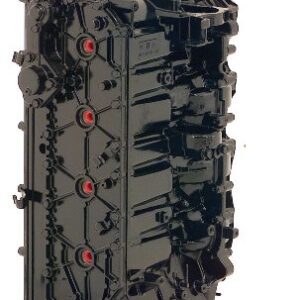 A black engine block with red and white buttons.